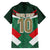 Custom Mexico Football Family Matching Off The Shoulder Long Sleeve Dress and Hawaiian Shirt El Tricolor 2024