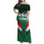 Custom Mexico Football Family Matching Off Shoulder Maxi Dress and Hawaiian Shirt El Tricolor 2024