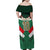 Custom Mexico Football Family Matching Off Shoulder Maxi Dress and Hawaiian Shirt El Tricolor 2024