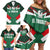 Custom Mexico Football Family Matching Off Shoulder Short Dress and Hawaiian Shirt El Tricolor 2024