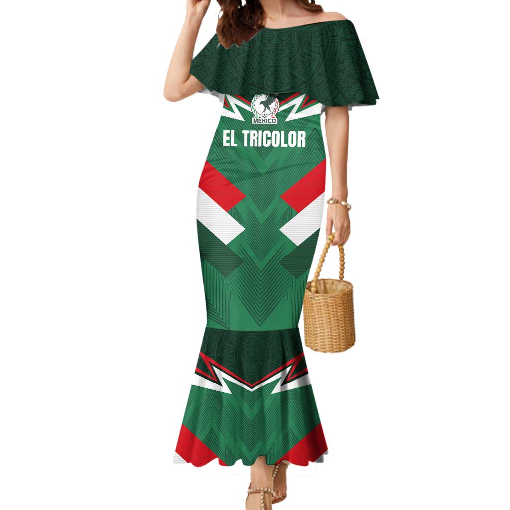 Custom Mexico Football Mermaid Dress El Tricolor 2024