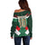 Custom Mexico Football Off Shoulder Sweater El Tricolor 2024 - Wonder Print Shop