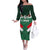 Custom Mexico Football Off The Shoulder Long Sleeve Dress El Tricolor 2024