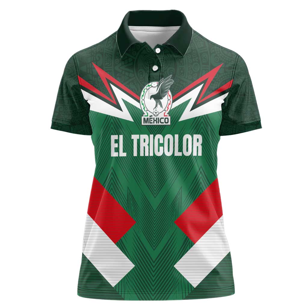 Custom Mexico Football Women Polo Shirt El Tricolor 2024