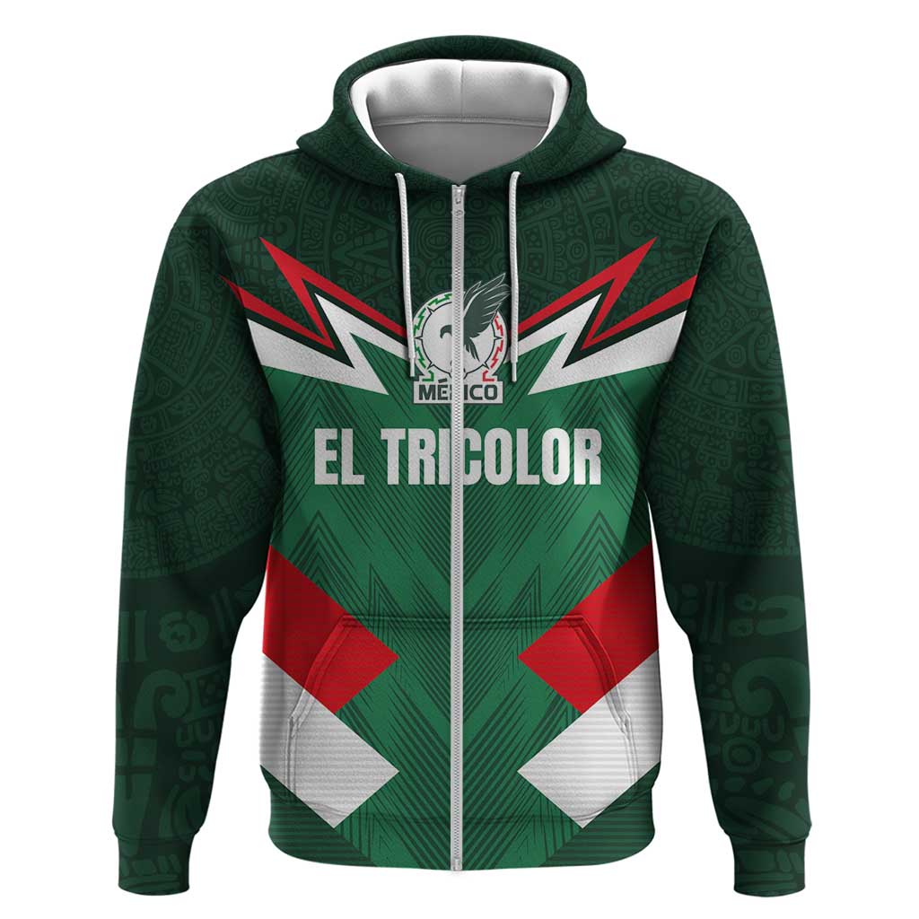 Custom Mexico Football Zip Hoodie El Tricolor 2024