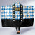 Bavaria Traditional Lederhosen Costume Hooded Blanket Bavaria Emblem - Blue Plaid Pattern with Edelweiss Flowers