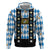 Bavaria Traditional Lederhosen Costume Hoodie Bavaria Emblem - Blue Plaid Pattern with Edelweiss Flowers - Wonder Print Shop