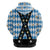 Bavaria Traditional Lederhosen Costume Hoodie Bavaria Emblem - Blue Plaid Pattern with Edelweiss Flowers - Wonder Print Shop