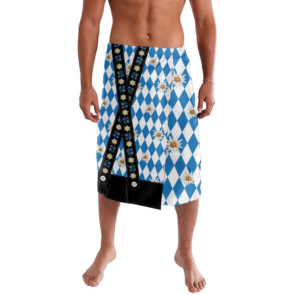 Blue and white diamond traditional shorts with gold flower print and dark star panel