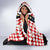 Bavaria Traditional Lederhosen Costume Hooded Blanket Bavaria Emblem -  Red Plaid Pattern with Edelweiss Flowers