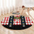 Bavaria Traditional Lederhosen Costume Round Carpet Bavaria Emblem -  Red Plaid Pattern with Edelweiss Flowers - Wonder Print Shop