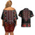 Traditional Romanian Costume - Costum Popular Couples Matching Off Shoulder Short Dress and Hawaiian Shirt Traditional Romanian Motif and Folk Floral Embroidery Style