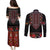 Traditional Romanian Costume - Costum Popular Couples Matching Puletasi and Long Sleeve Button Shirt Traditional Romanian Motif and Folk Floral Embroidery Style