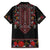 Traditional Romanian Costume - Costum Popular Family Matching Off The Shoulder Long Sleeve Dress and Hawaiian Shirt Traditional Romanian Motif and Folk Floral Embroidery Style