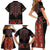 Traditional Romanian Costume - Costum Popular Family Matching Short Sleeve Bodycon Dress and Hawaiian Shirt Traditional Romanian Motif and Folk Floral Embroidery Style - Wonder Print Shop