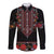 Traditional Romanian Costume - Costum Popular Long Sleeve Button Shirt Traditional Romanian Motif and Folk Floral Embroidery Style