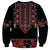 Traditional Romanian Costume - Costum Popular Sweatshirt Traditional Romanian Motif and Folk Floral Embroidery Style - Wonder Print Shop