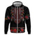 Traditional Romanian Costume - Costum Popular Zip Hoodie Traditional Romanian Motif and Folk Floral Embroidery Style - Wonder Print Shop