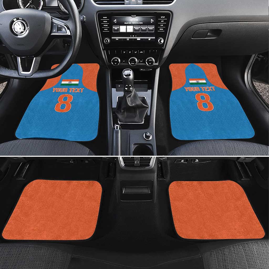 Custom India Cricket Mix Paisley Pattern Car Mats - Wonder Print Shop