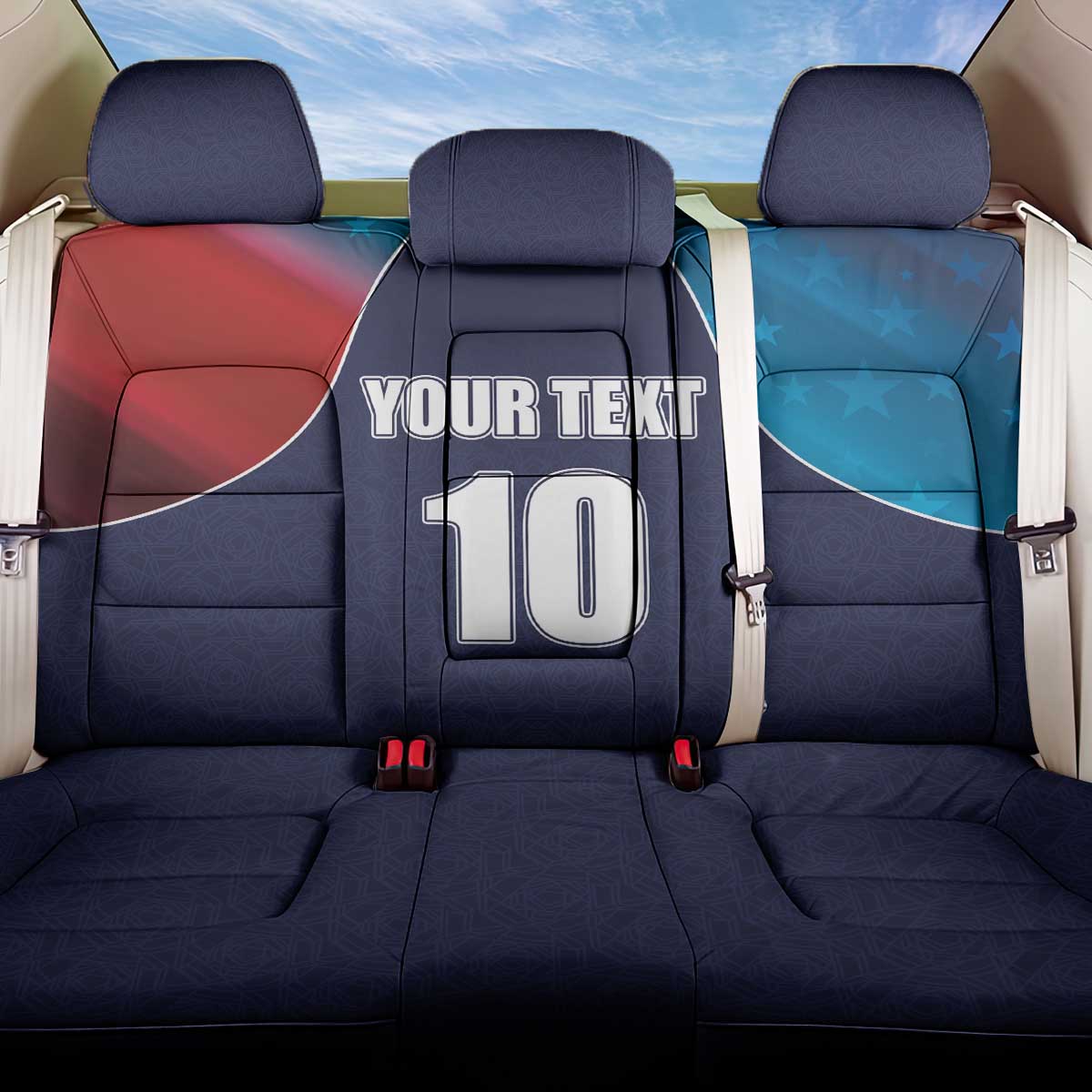 Custom USA Cricket Back Car Seat Cover With Flag Style - Wonder Print Shop