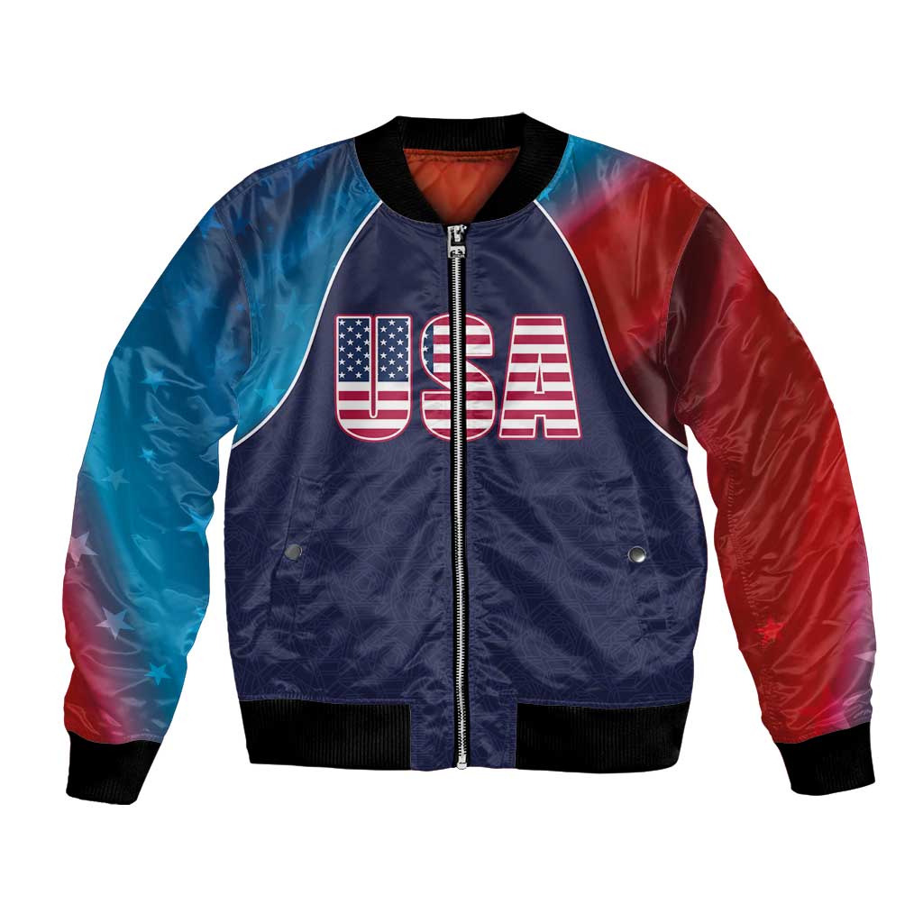 Custom USA Cricket Bomber Jacket With Flag Style - Wonder Print Shop