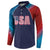 Custom USA Cricket Button Sweatshirt With Flag Style - Wonder Print Shop