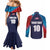 Custom USA Cricket Couples Matching Mermaid Dress and Long Sleeve Button Shirt With Flag Style