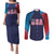 Custom USA Cricket Couples Matching Puletasi and Long Sleeve Button Shirt With Flag Style - Wonder Print Shop