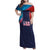 Custom USA Cricket Family Matching Off Shoulder Maxi Dress and Hawaiian Shirt With Flag Style - Wonder Print Shop