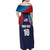 Custom USA Cricket Family Matching Off Shoulder Maxi Dress and Hawaiian Shirt With Flag Style - Wonder Print Shop