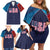 Custom USA Cricket Family Matching Off Shoulder Short Dress and Hawaiian Shirt With Flag Style - Wonder Print Shop