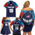 Custom USA Cricket Family Matching Off Shoulder Short Dress and Hawaiian Shirt With Flag Style - Wonder Print Shop