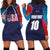 Custom USA Cricket Hoodie Dress With Flag Style - Wonder Print Shop