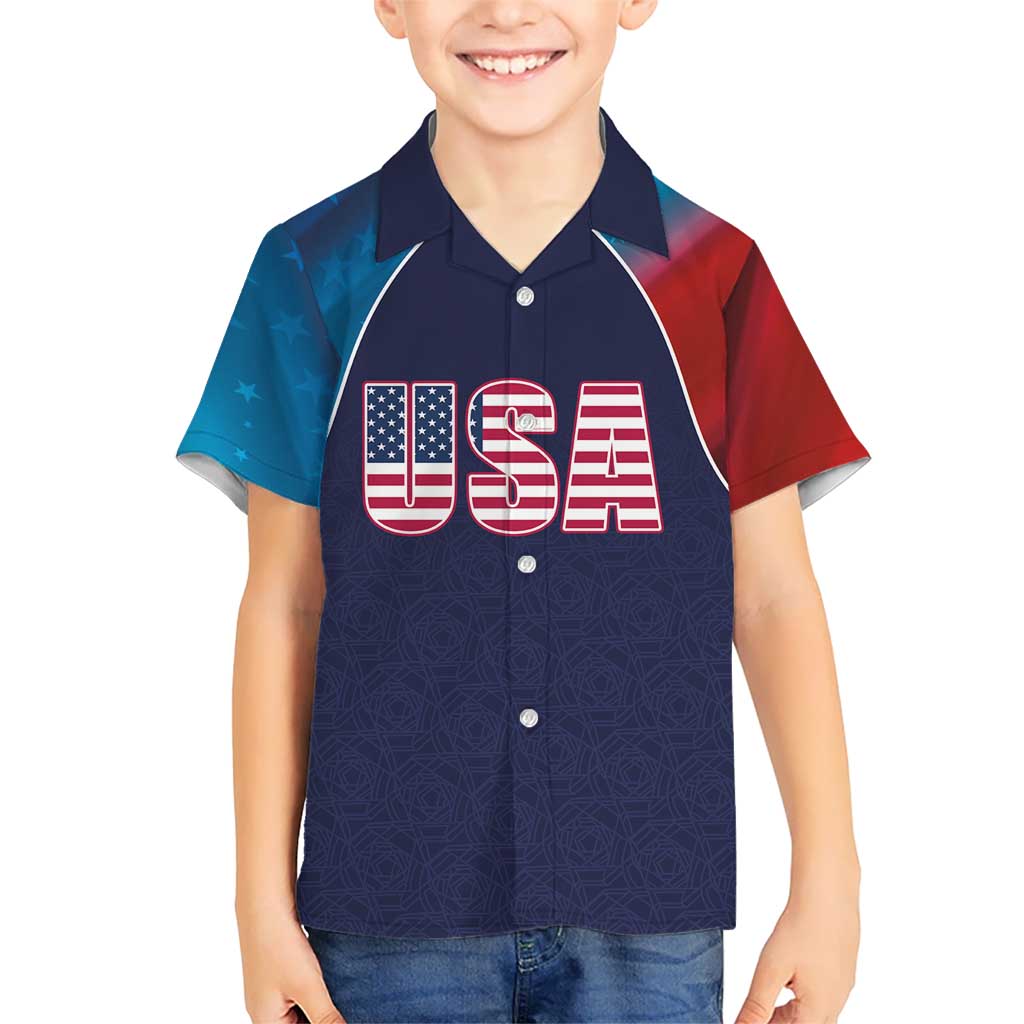 Custom USA Cricket Kid Hawaiian Shirt With Flag Style - Wonder Print Shop