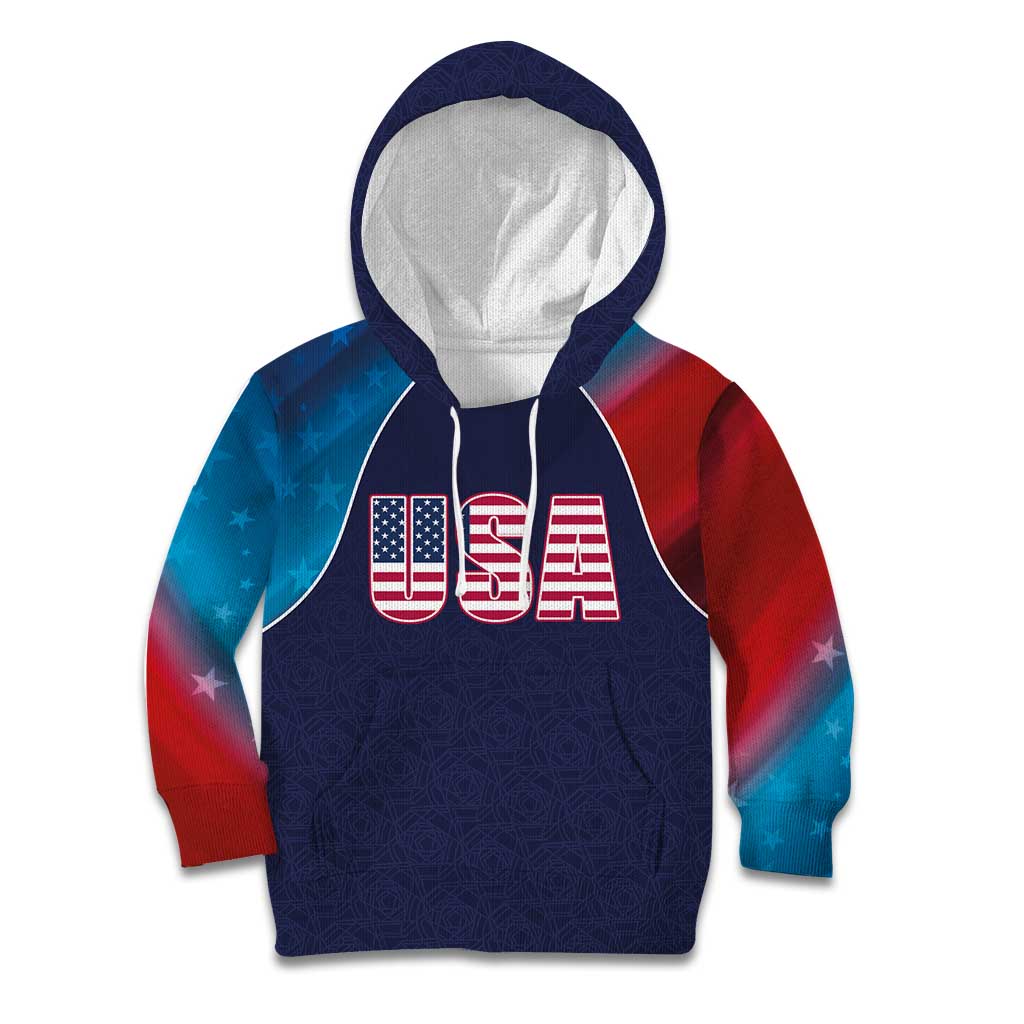 Custom USA Cricket Kid Hoodie With Flag Style - Wonder Print Shop