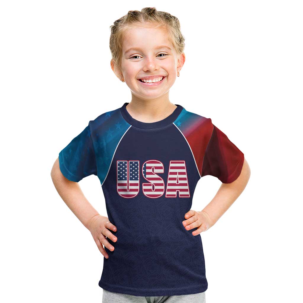 Custom USA Cricket Kid T Shirt With Flag Style - Wonder Print Shop