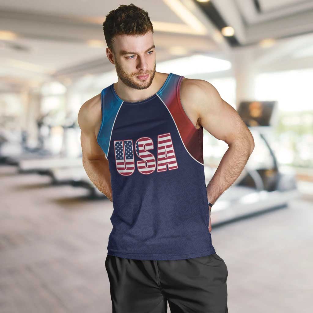 Custom USA Cricket Men Tank Top With Flag Style - Wonder Print Shop