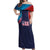 Custom USA Cricket Off Shoulder Maxi Dress With Flag Style - Wonder Print Shop