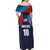 Custom USA Cricket Off Shoulder Maxi Dress With Flag Style - Wonder Print Shop