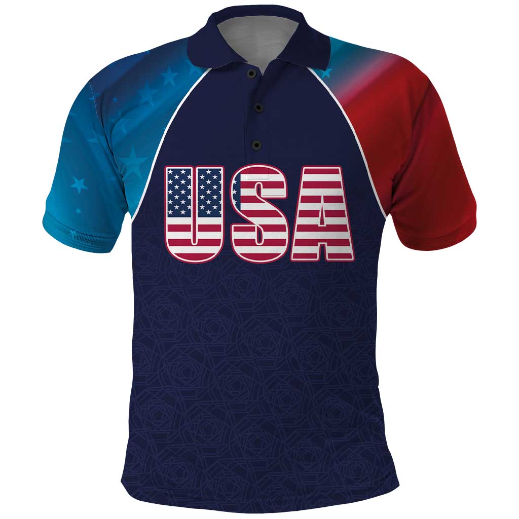 Custom USA Cricket Polo Shirt With Flag Style - Wonder Print Shop