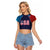 Custom USA Cricket Raglan Cropped T Shirt With Flag Style