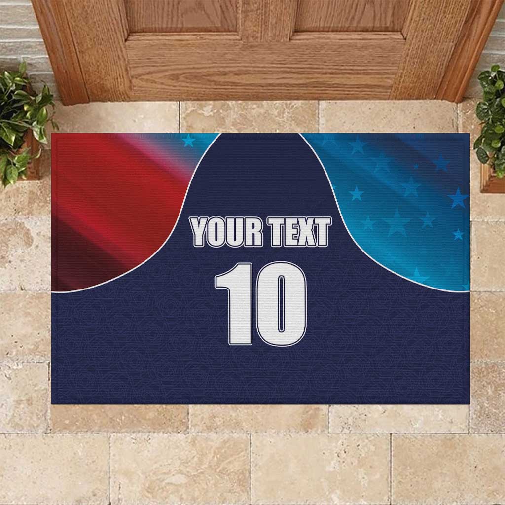 Custom USA Cricket Rubber Doormat With Flag Style