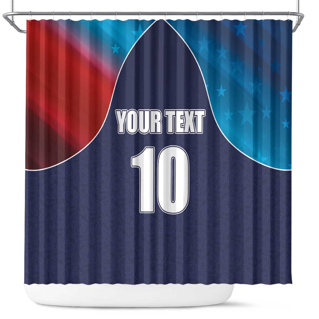 Custom USA Cricket Shower Curtain With Flag Style