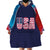 Custom USA Cricket Wearable Blanket Hoodie With Flag Style