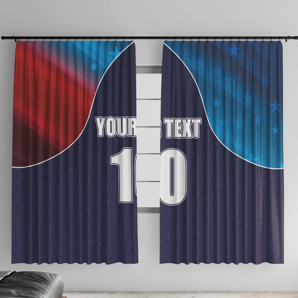 Custom USA Cricket Window Curtain With Flag Style