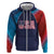 Custom USA Cricket Zip Hoodie With Flag Style