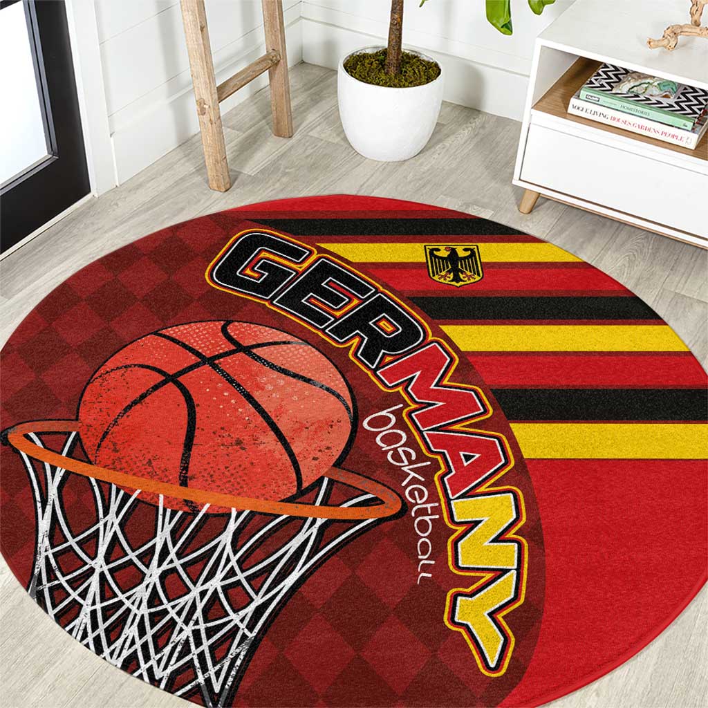 Basketball Fan Jersey Germany Round Carpet Die Mannschaft 2025 - Wonder Print Shop