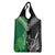 New Zealand And Ireland Rugby Custom Grocery Bag Maori Tiki With Shamrock
