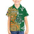 Australia And Ireland Rugby Custom Family Matching Short Sleeve Bodycon Dress and Hawaiian Shirt Walllabies And Shamrock Together