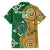 Australia And Ireland Rugby Custom Family Matching Tank Maxi Dress and Hawaiian Shirt Walllabies And Shamrock Together